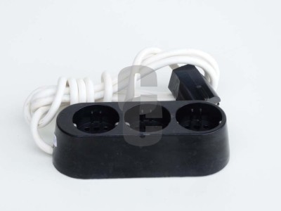 Разклонител троен - Девин - ЧЕРЕН - 2м.                                                                                                                                                                                                                                                                     